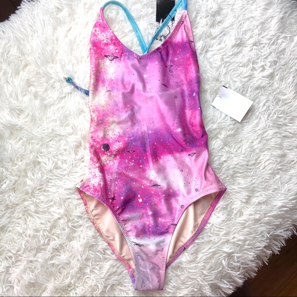 NEW Wildfox Jewerly $121 Space Cadet Bathing 1pc Suit - Picture 2 of 5